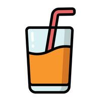 Simple Orange Juice colorful icon. The icon can be used for websites, print templates, presentation templates, illustrations, and etc vector
