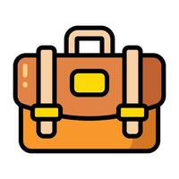 Simple Briefcase colorful icon. The icon can be used for websites, print templates, presentation templates, illustrations, etc vector