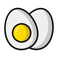 Simple Egg colorful icon. The icon can be used for websites, print templates, presentation templates, illustrations, etc vector
