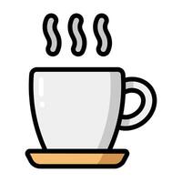 Simple Coffee colorful icon. The icon can be used for websites, print templates, presentation templates, illustrations, etc vector