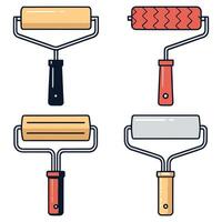 PAINT BRUSH Icon Solid Style. Icon Design vector