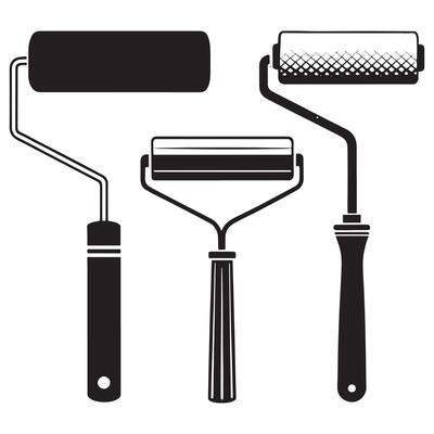 Illustration of a paint roller isolated on white background