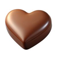 Heart-Shaped Chocolate with Ribbon Bow in 3D png