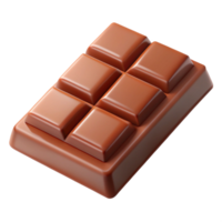 3D Chocolate Bar with Smooth Texture png
