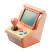 3D Retro Arcade Game Machine Design png