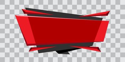 Banner template red color for decoration vector