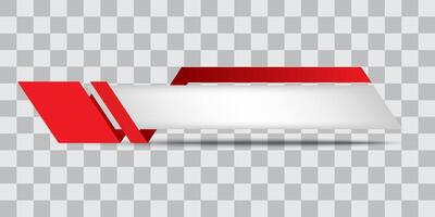 Graphic button white and red color for decoration vector
