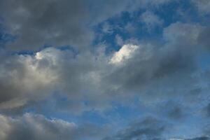 blue sky with clouds photo