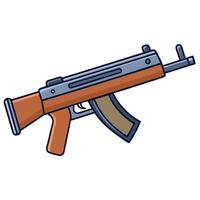 DP-28 Weapon Design with White Background vector