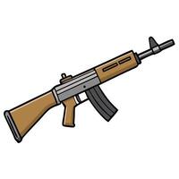 FN FAL Icon for Firearm Projects vector