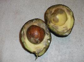 Two halves of an avocado photo