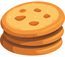 Stack of homemade cookies icon isolated png