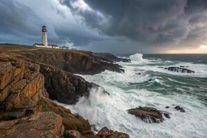 stormy day at the lighthouse photo