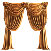 Golden Drapery Curtains with Luxurious Style png