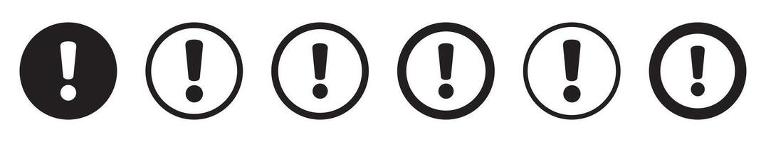 Alert icon. Exclamation mark in circle. Warning sign and symbol. vector