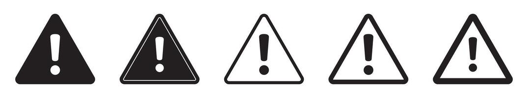 Alert icon. Warning sign or symbol. Exclamation mark in triangle. vector