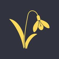 Snowdrop trendy glorious abstract illustration colorful useful design vector