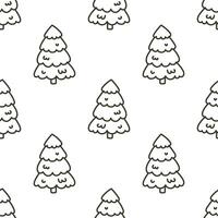 minimalist Christmas tree pattern. New Year flat design with simple fir shapes in a repeating layout, perfect for trendy winter holiday projects. vector
