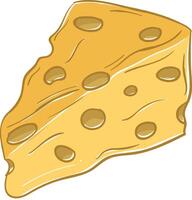 cheese slice icon color vector