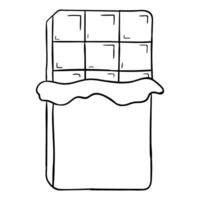 a chocolate bar with a white background vector