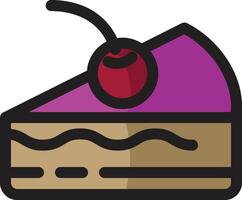 cake icon with cherry on top vector
