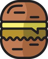 a color hamburger icon vector