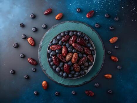 fechas en maceta, oscuro antecedentes foto