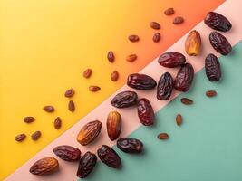 Dates on gradient separate background photo