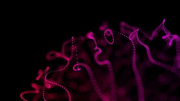 Vibrant Magenta Light Trails in Dynamic Abstract Patterns video