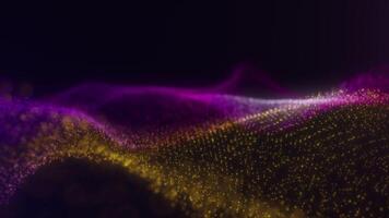 Golden and Purple Particle Wave with Soft Glow and Dynamic Motion video