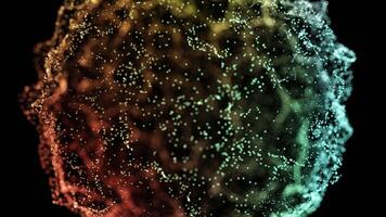 Abstract Dynamic Particle Sphere with Earth-Toned Gradients and Luminescent Glow video