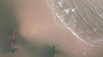 Seagull island in Malvan Devbag beach aerial view photo