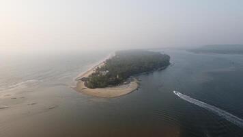 Aerail view of Devbhag beach Malvan photo