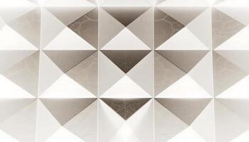 sleek, modern abstract background featuring a light geometric pattern of triangular tiles arranged in precise symmetry. photo