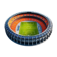 3d rendering of a soccer stadium on a transparent background png