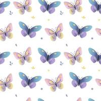 Bright butterflies background. Seamless pattern with cute butterflies. Springtime and summer patterns. vector