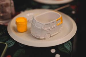 Experience Unique Food Presentation Featuring a Stylish Van Container for Your Next Event photo