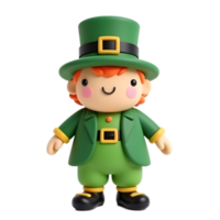 Cheerful Clay Leprechaun A Whimsical 3D Render png