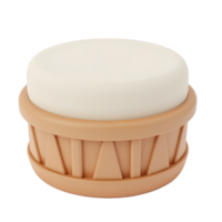Creamy Beige Round Pedestal A Simple, Minimalist 3D Render png