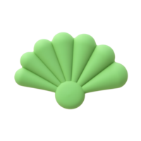Pastel Green Shell A Simple, Smooth 3D Render png