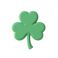 Three-Leaf Clover A Simple, Smooth, Green 3D Render png