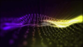Abstract, creative background of smooth virtual light waves slowly moving in an illusory space. video