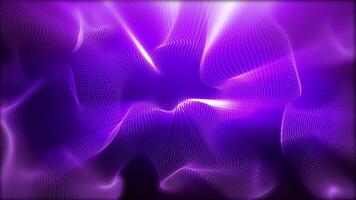 Abstract purple glowing background with lines that change shape to create a unique pattern. video