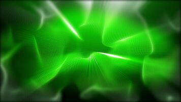 Abstract green glowing background with lines that change shape to create a unique pattern. video