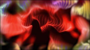 Abstract multicolored glowing background with lines that change shape to create a unique pattern. video