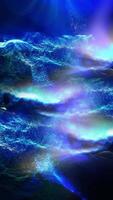The alien landscape in a soft blue tone smoothly changes perspective, creating for the beholder the effect of flight and presence. video