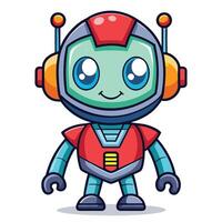 robot character on a white background vector