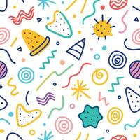 seamless pattern colorful shapes background vector