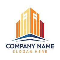modern building logo template on a white background vector