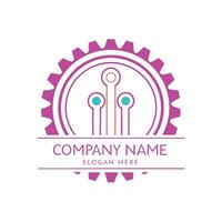 a logo for a company that is made up of gears vector